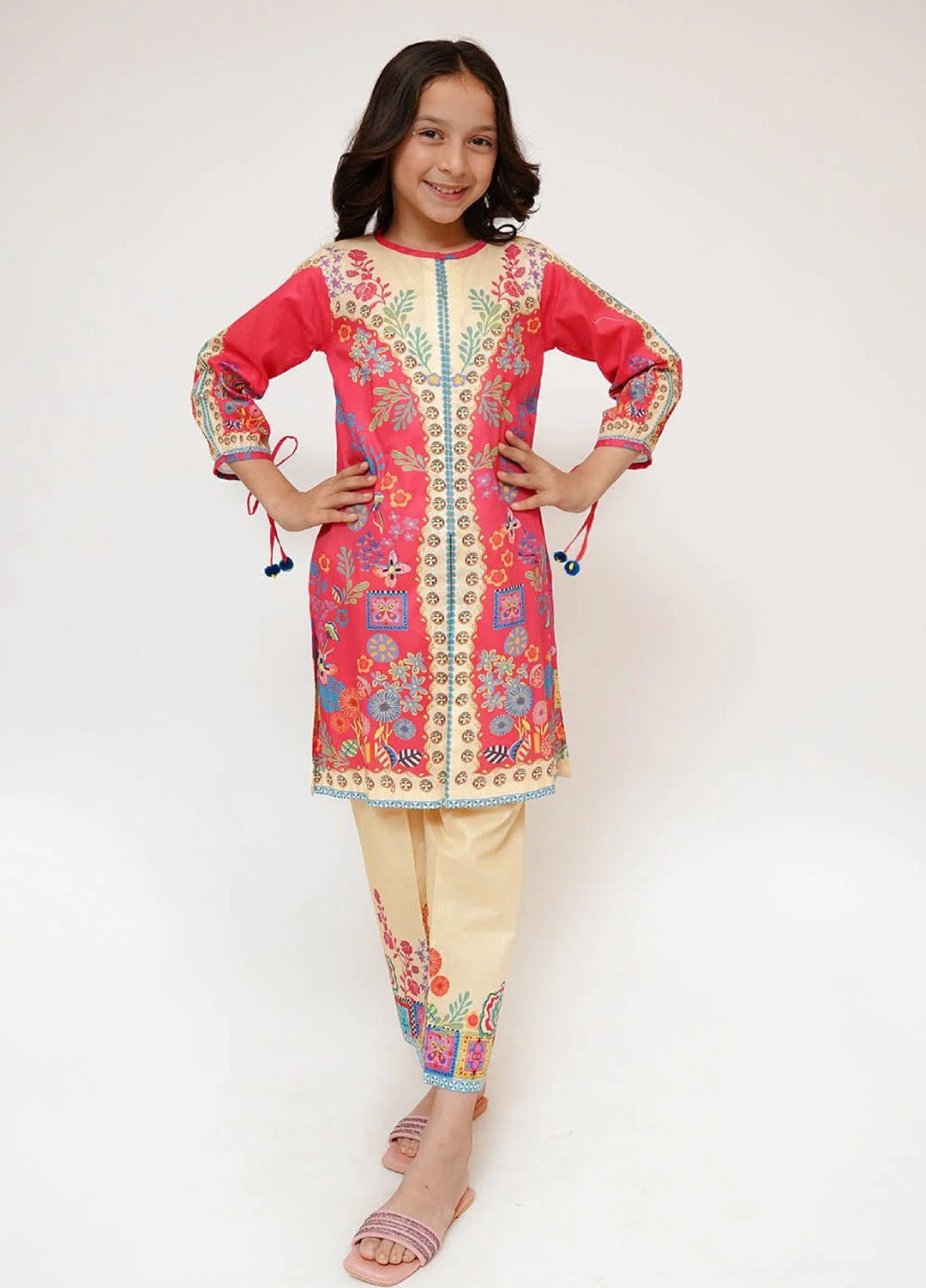 Senorita Girls RTW Printed Cotton 2 Piece Suit KAC-03472 - Casual Collection