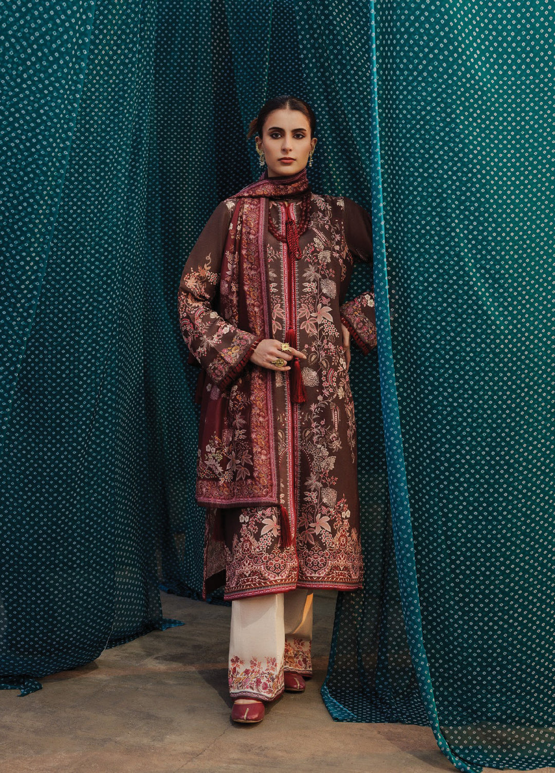 Aik Roz by Aik Atelier Unstitched Khaddar Printed Suits 3 Piece AIK25RK Look 05 - Winter Collection