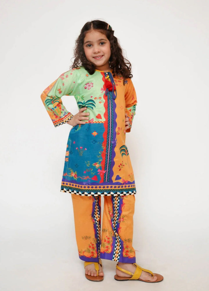 Senorita Girls RTW Printed Cotton 2 Piece Suit KAC-03469 - Casual Collection