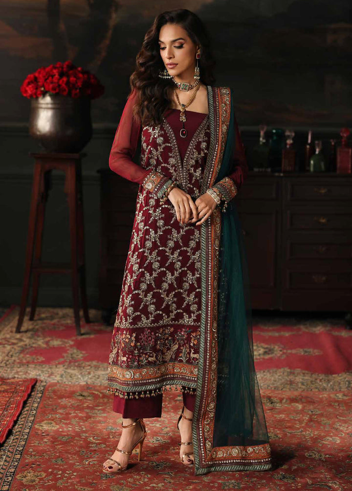 Aura by Charizma Unstitched Chiffon Embroidered Suits 3 Piece CRZ25UA CA26-05 - Festive Collection