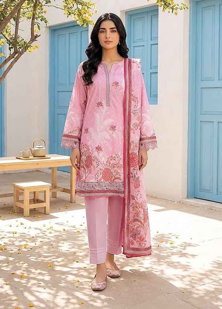 Summer Prints by Lakhany Unstitched Printed Lawn 3 Piece Suit LSM26USP LG-RL-0419 - Summer Collection