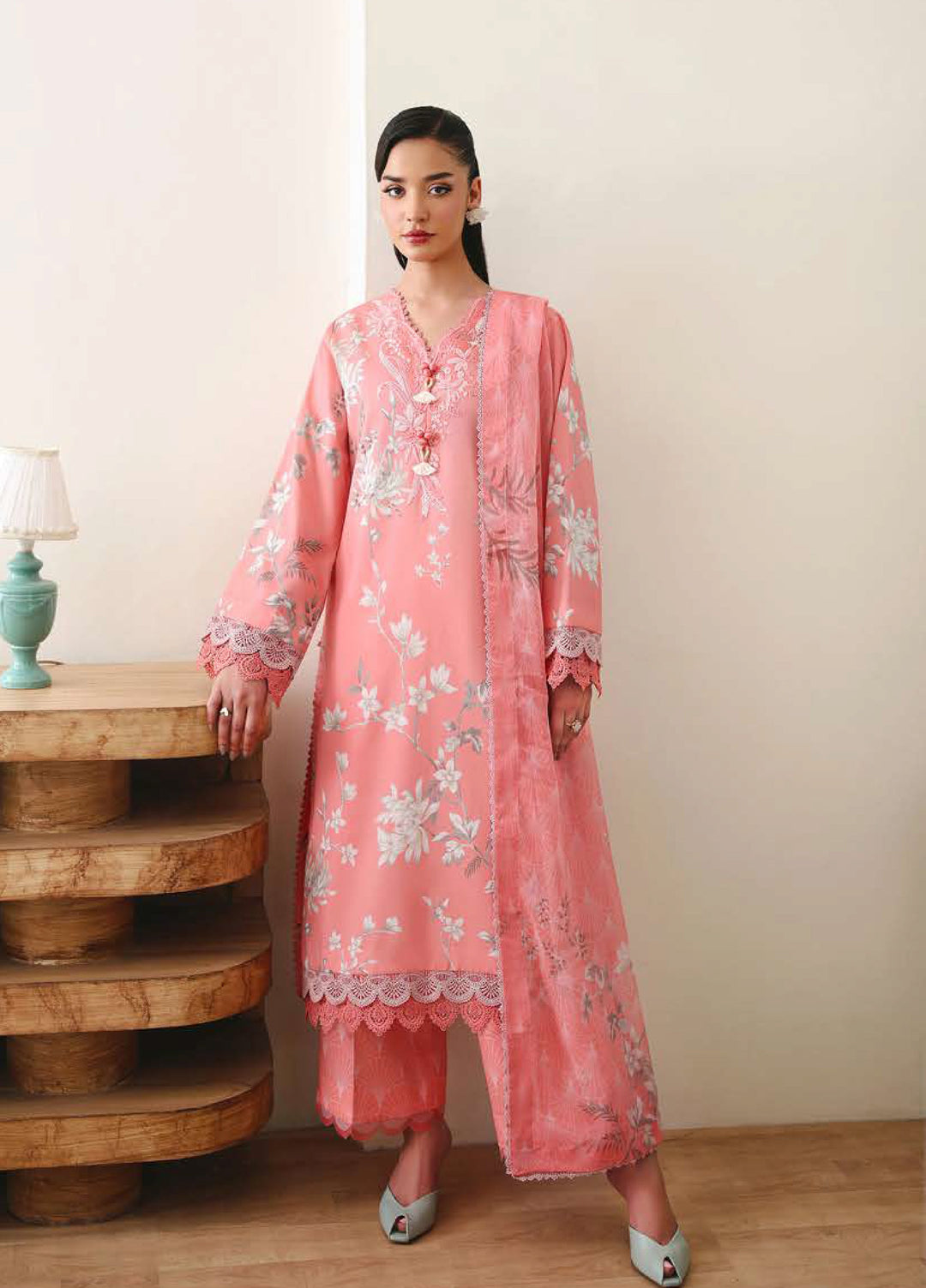 Eclat Garden by Roheenaz Unstitched Printed Lawn 3 Piece Suit RN26UEL Azalea Grace - Summer Collection