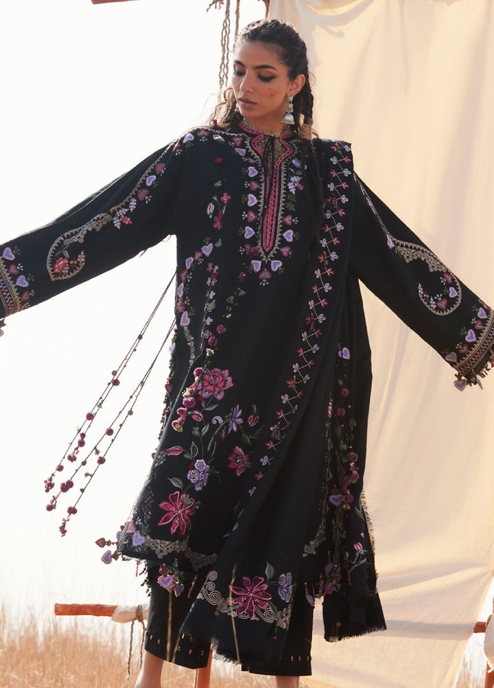 Zaha by Khadija Shah Unstitched Jacquard Embroidered Suits 3 Piece ZL25KW SEHYR ZW25-11 - Winter Collection