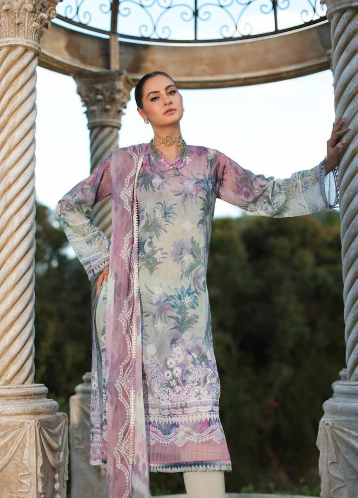 Signature Prints by Nureh Unstitched Embroidered Swiss Lawn 3 Piece Suit NU26SSL SP-199 - Festive Collection