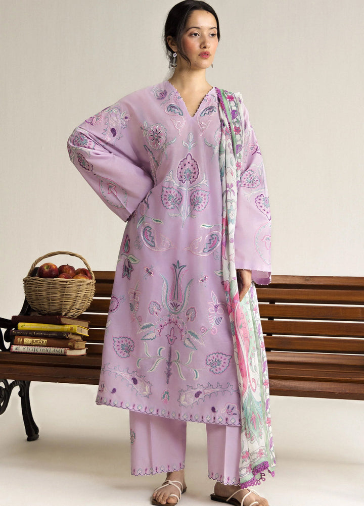 Coco by Zara Shahjahan Unstitched Embroidered Lawn 3 Piece Suit CZS26UCLP SIA-4A - Eid Collection