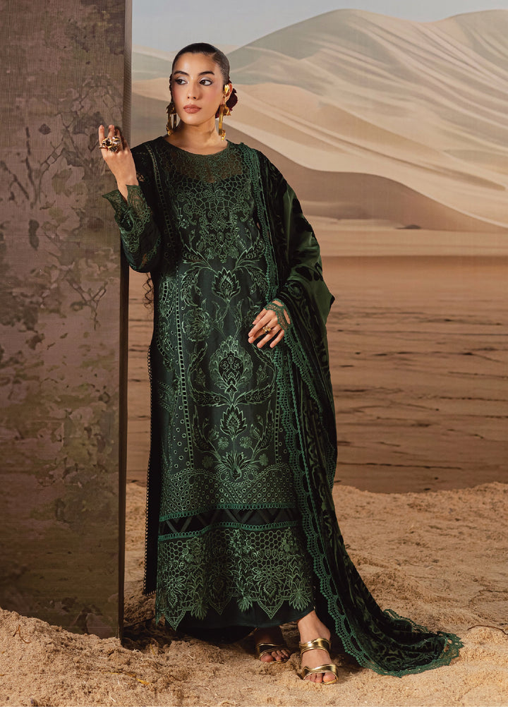 Amelia by Mahnur Unstitched Luxury Cotrai Embroidered 3 Piece Suits MN25AL AM-009 - Winter Collection