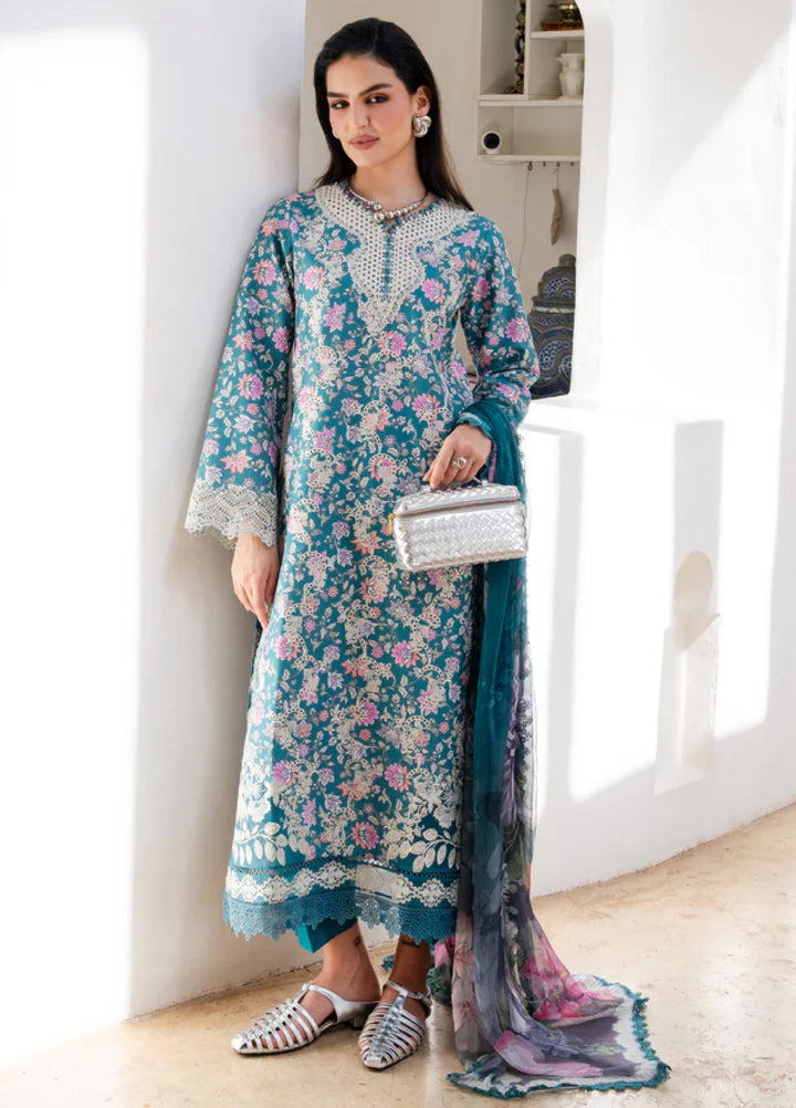 Shezlin Chikankari by Aabyaan Unstitched Embroidered Lawn 3 Piece Suit ABY26USC AZ-01 AVERRA - Summer Collection