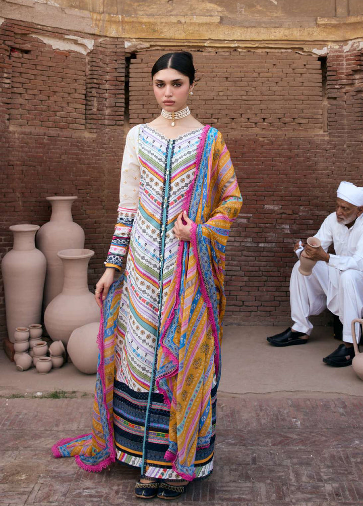 Angan by Kahf Unstitched Printed Lawn 3 Piece Suit KHF26ULA YASMEEN KPS-2A - Festive Collection