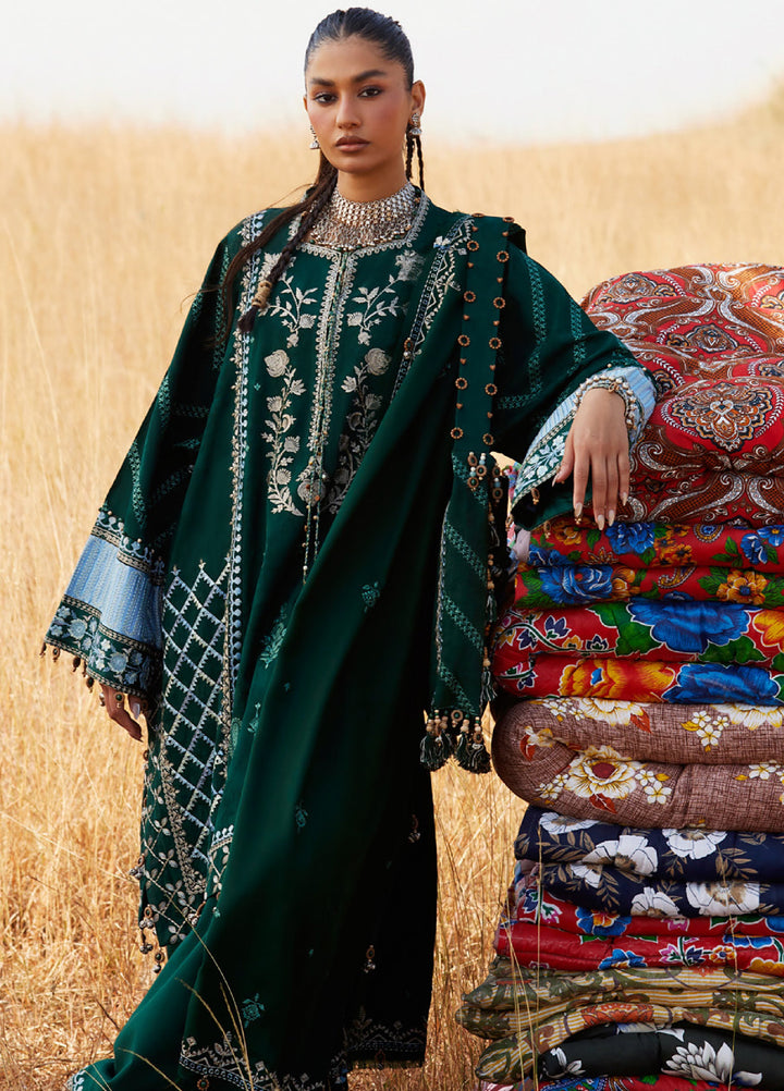 Zaha by Khadija Shah Unstitched Jacquard Embroidered Suits 3 Piece ZL25KW YASMIN ZW25-09 - Winter Collection