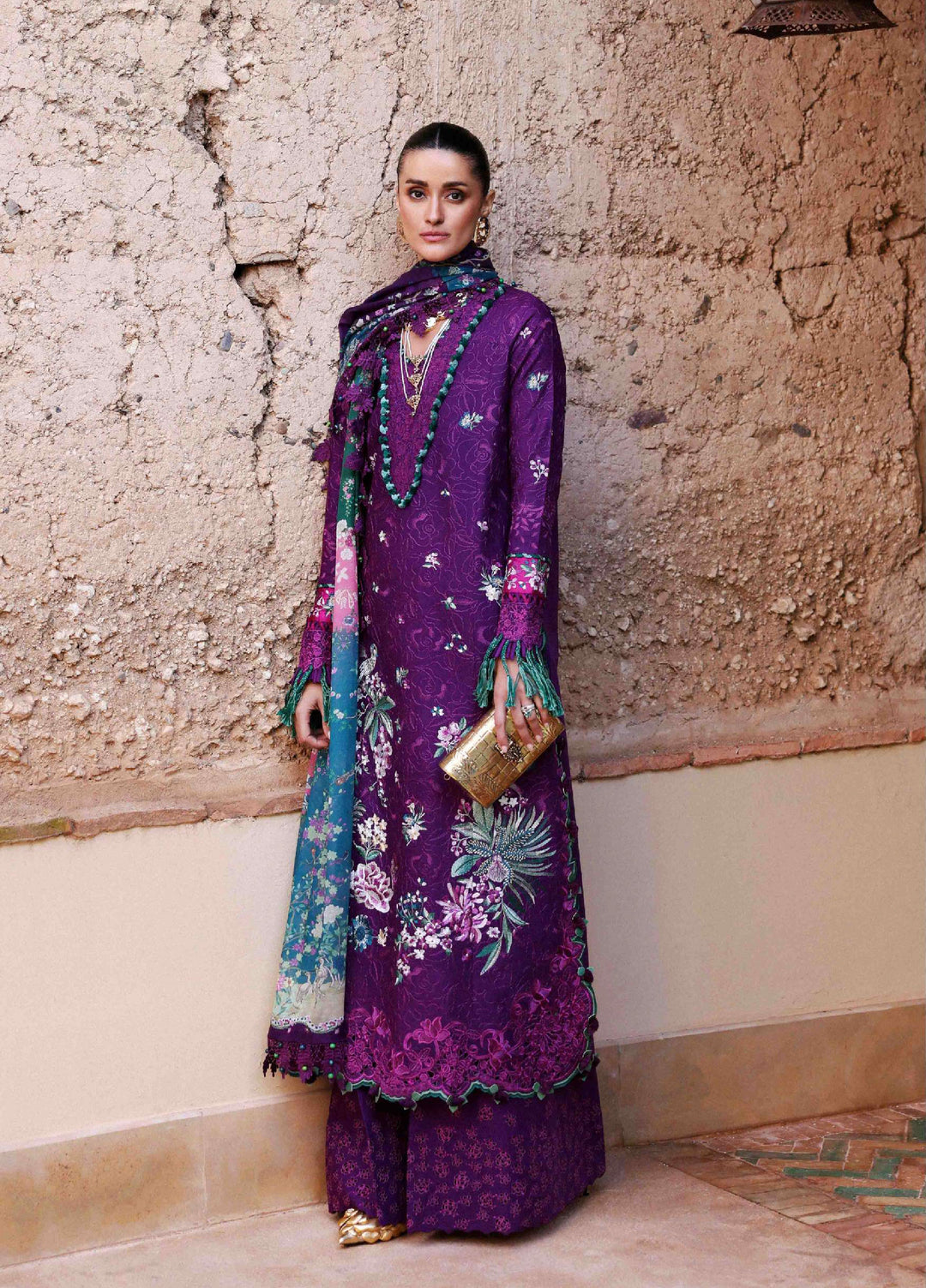 Reine by Republic Womenswear Unstitched Embroidered Luxury Lawn 3 Piece Suit RW26UTL D-08B - Eid Collection