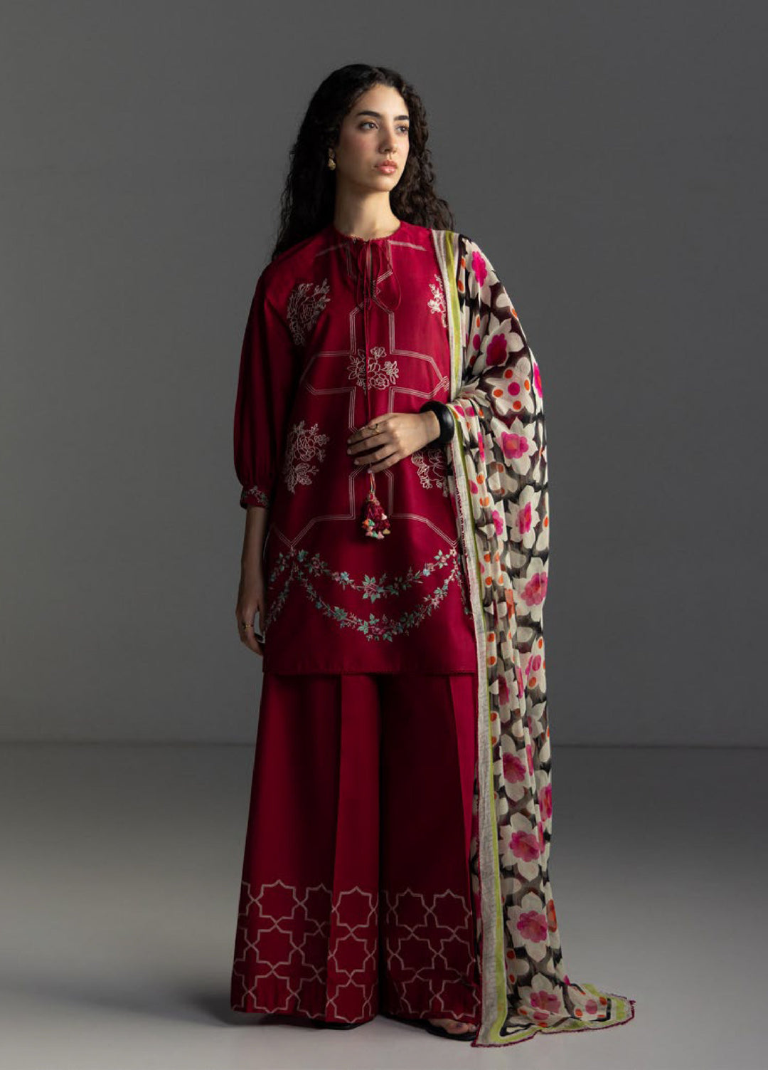 Coco by Zara Shahjahan Unstitched Embroidered Lawn 3 Piece Suit CZS26UL RIVAE-1B - Summer Collection