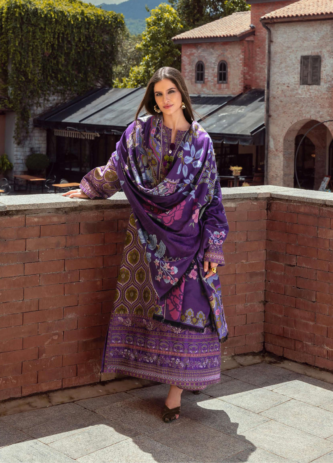 Mushq Broadway Under the Tuscan Sun Embroidered Viscose Suits Unstitched 3 Piece MQ25BT D-01 Luce Toscana - Winter Collection