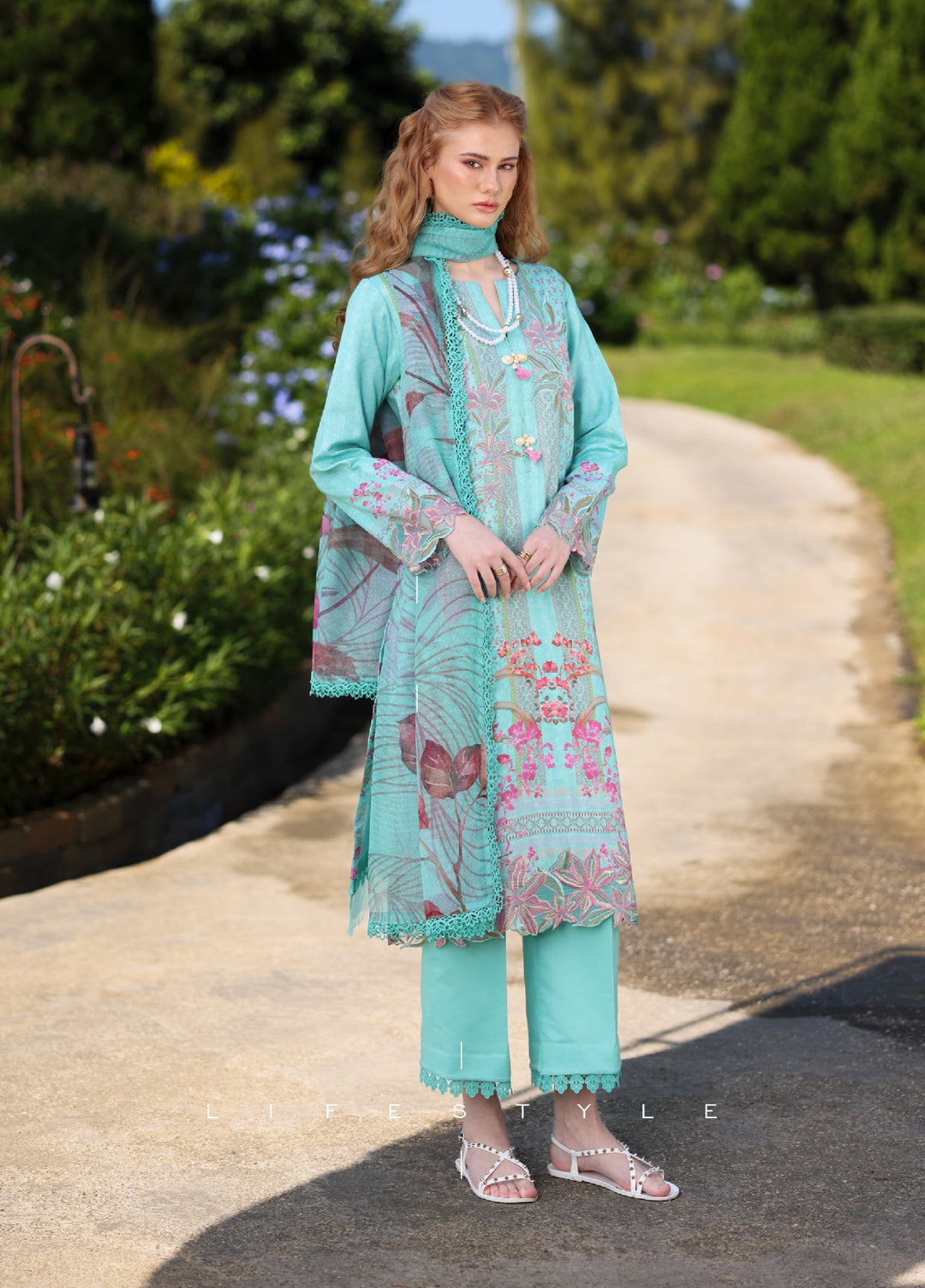 Rang Rasiya Lifestyle Lawn Unstitched Embroidered 3 Piece Suit RR25ULS ASTER - Summer Collection