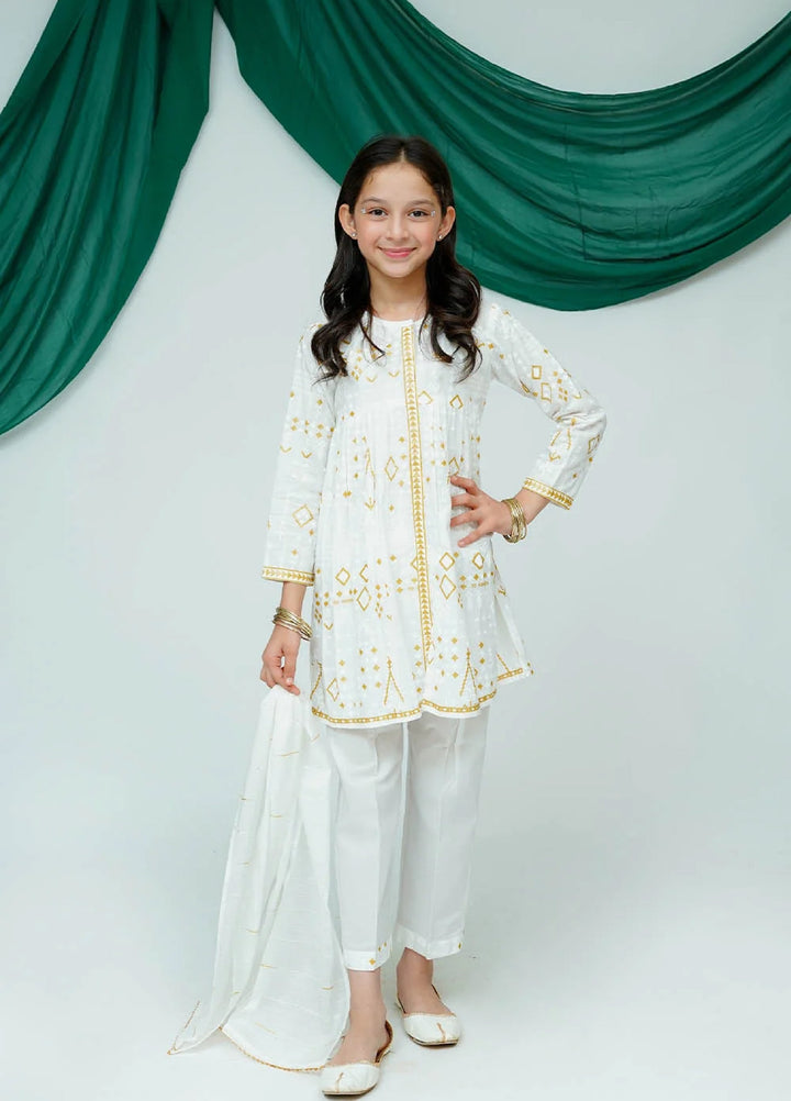 Senorita Girls RTW Printed Cotton 3 Piece Suit KBD-03513 - Casual Collection