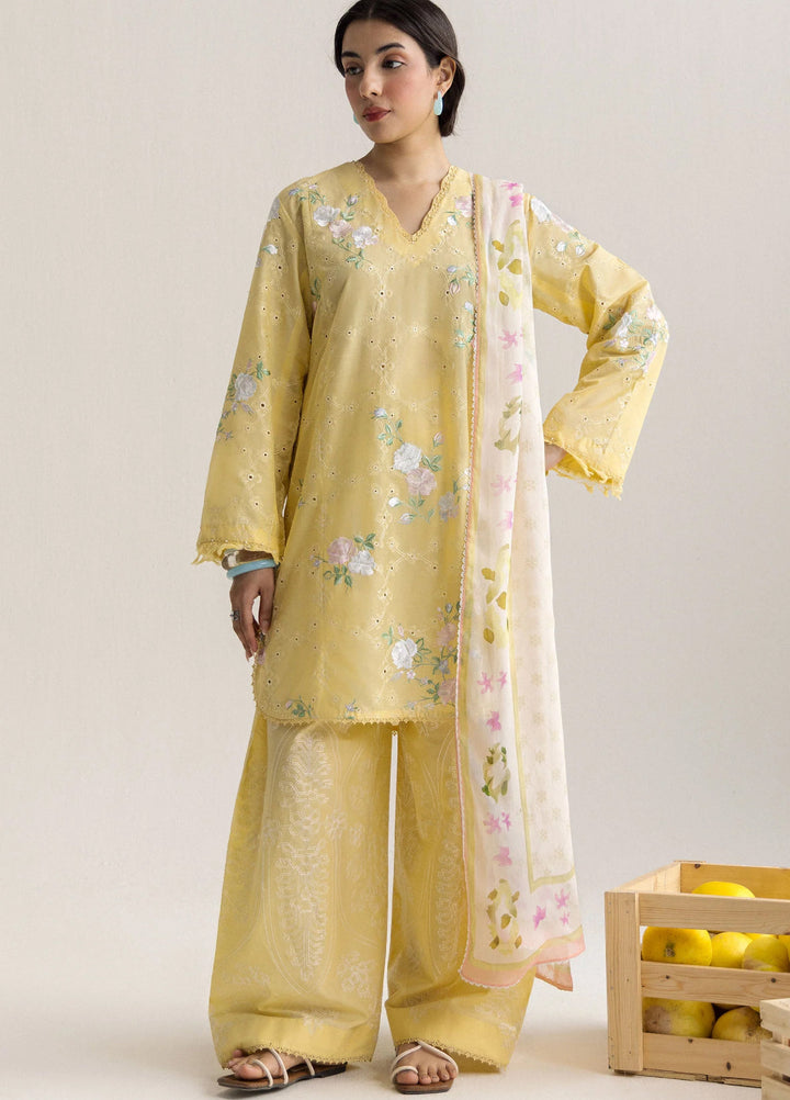 Coco by Zara Shahjahan Unstitched Embroidered Lawn 3 Piece Suit CZS26UCLP AIRI-1B - Eid Collection