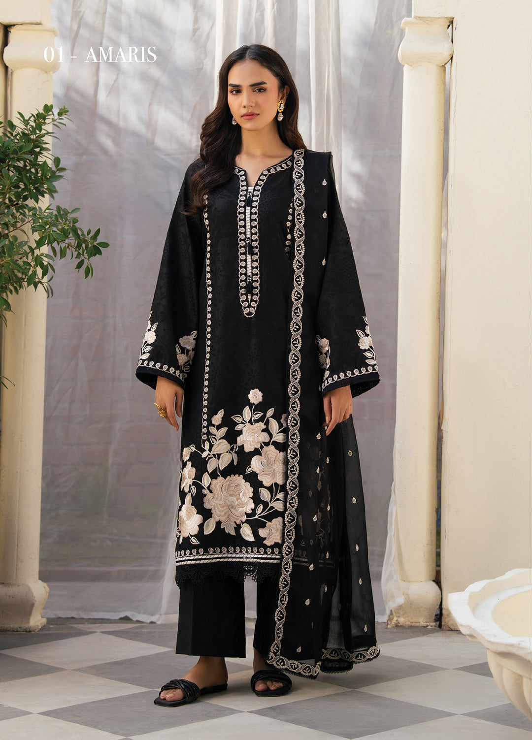 Xenia Formals RTW Embroidered Lawn 3 Piece XF26PL AMARIS - Summer Collection