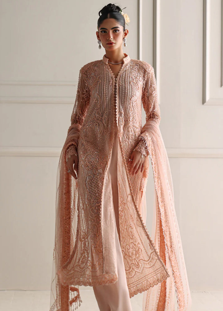 Threads And Motifs Women Pret Net Embroidered Jacket With Trouser & Dup 3 Piece 9830.4 - Formals Collection