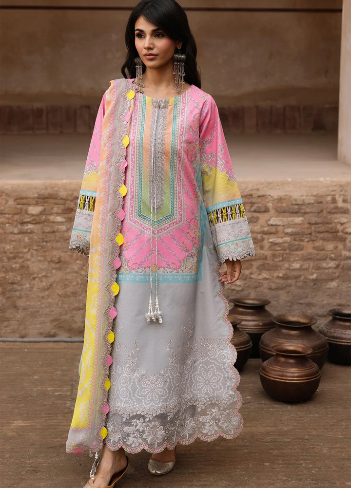 Chunri by Charizma Unstitched Embroidered Lawn 3 Piece Suit CHR26UCL CHN6-01 - Summer Collection