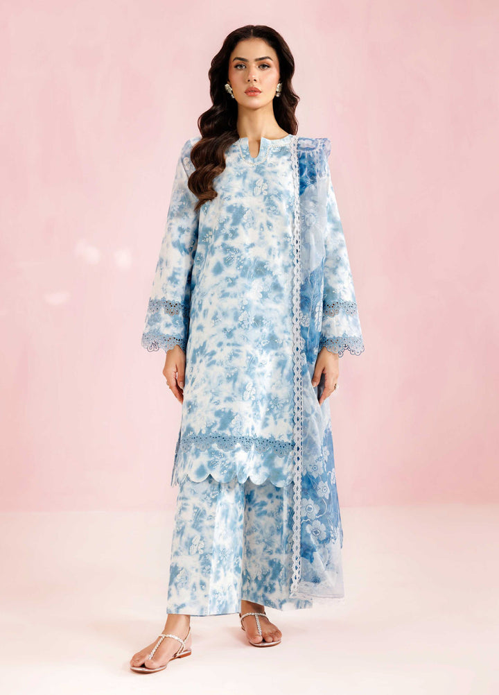 Farasha Unstitched Embroidered Lawn 3 Piece Suit FSH26UL D-7 Aqua Veil - Summer Collection