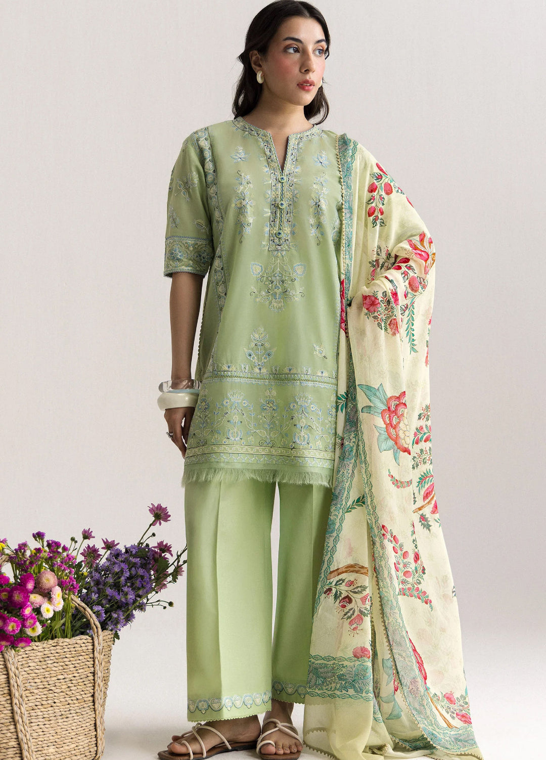 Coco by Zara Shahjahan Unstitched Embroidered Lawn 3 Piece Suit CZS26UCLP NOA-5B - Eid Collection