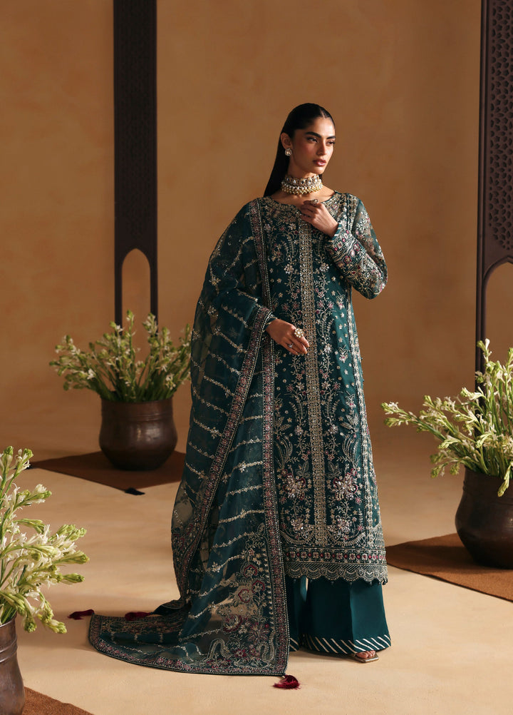 Gulaal Unstitched Embroidered Organza Suits 3 Piece GL25UW SOLIN-WU-12 - Wedding Collection
