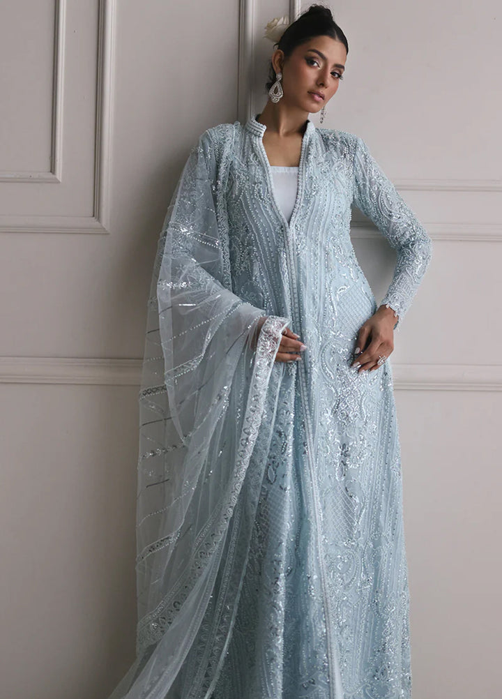 Threads And Motifs Women Pret Net Embroidered Jacket With Skirt & Dup 3 Piece 9830.6 - Formals Collection