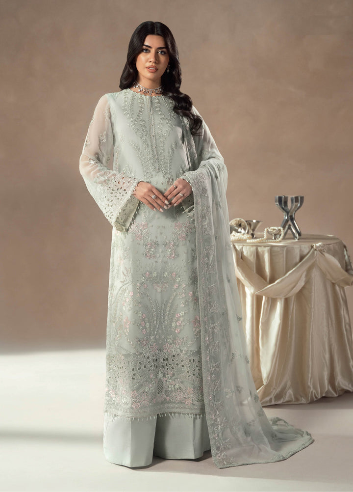 Afsanah by Lavish Premium Unstitched Chiffon Embroidered Suits 3 Piece LV25AC FROSTED SERENITY-03 - Festive Collection