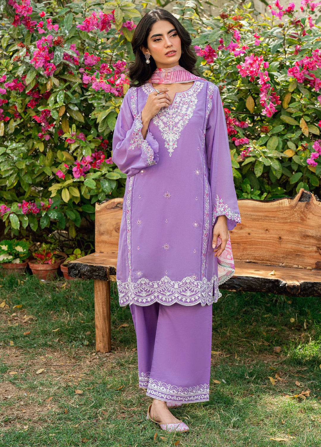 Lamhay by Dhanak Pret Swiss Voile 3 Piece DHN26PSV DC-2577 - Summer Collection