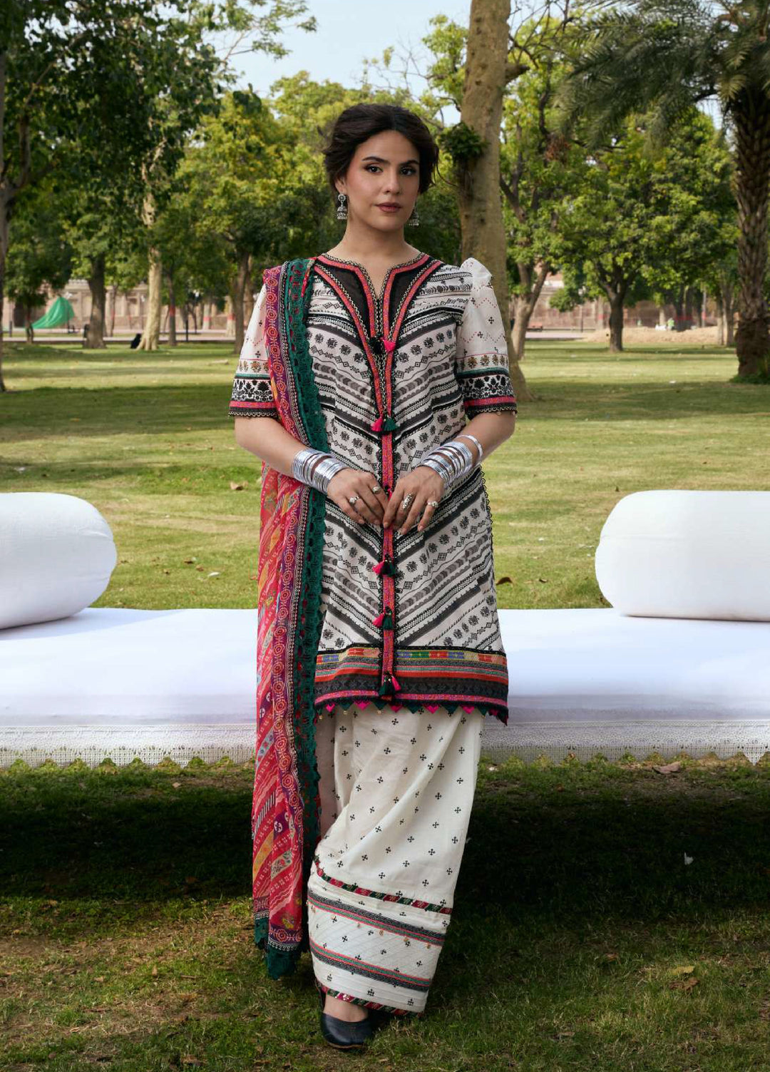 Angan by Kahf Unstitched Printed Lawn 3 Piece Suit KHF26ULA MEHRUBA KPS-2B - Festive Collection