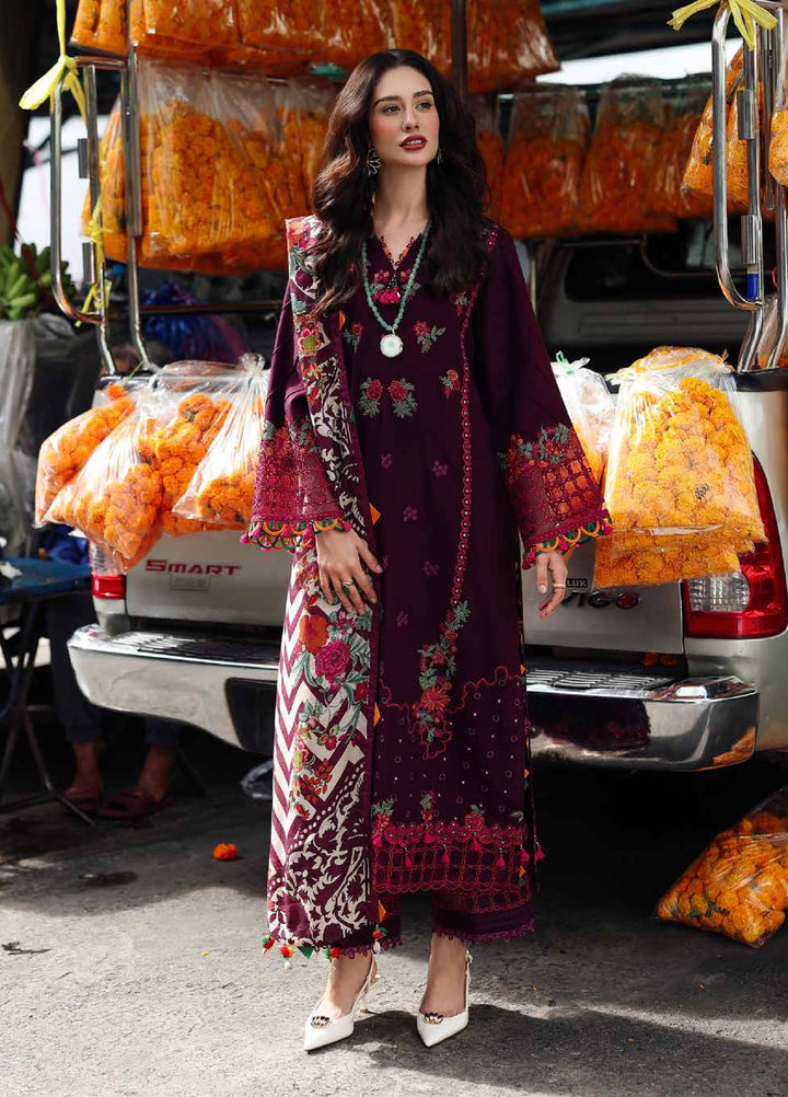 Poshima by Charizma Embroidered Peach Leather Suits Unstitched 3 Piece CZ25PW PSW5-02 - Winter Collection