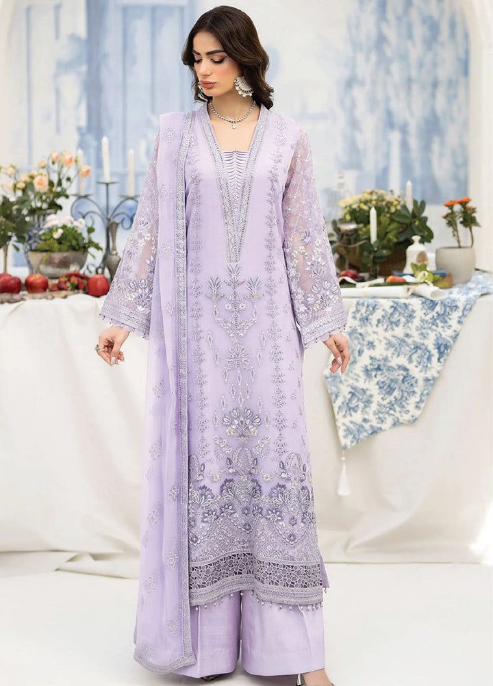 Lavish Premium Unstitched Embroidered Chiffon 3 Piece Suit Kashni - Wedding Collection