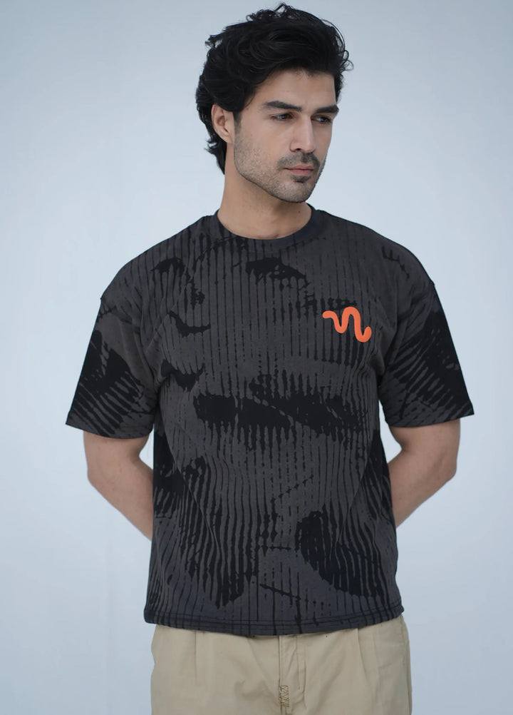 Movement Unisex Western 1 Piece Printed Cotton Shadow Script Tee - Winter Collection