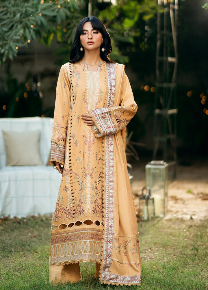 Florent Serenity Embroidered Woolen Shawls Unstitched Dobby Suits 3 Piece FL25WS FL-5A - Winter Collection