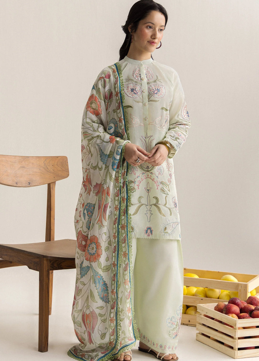 Coco by Zara Shahjahan Unstitched Embroidered Lawn 3 Piece Suit CZS26UCLP SIA-4B - Eid Collection