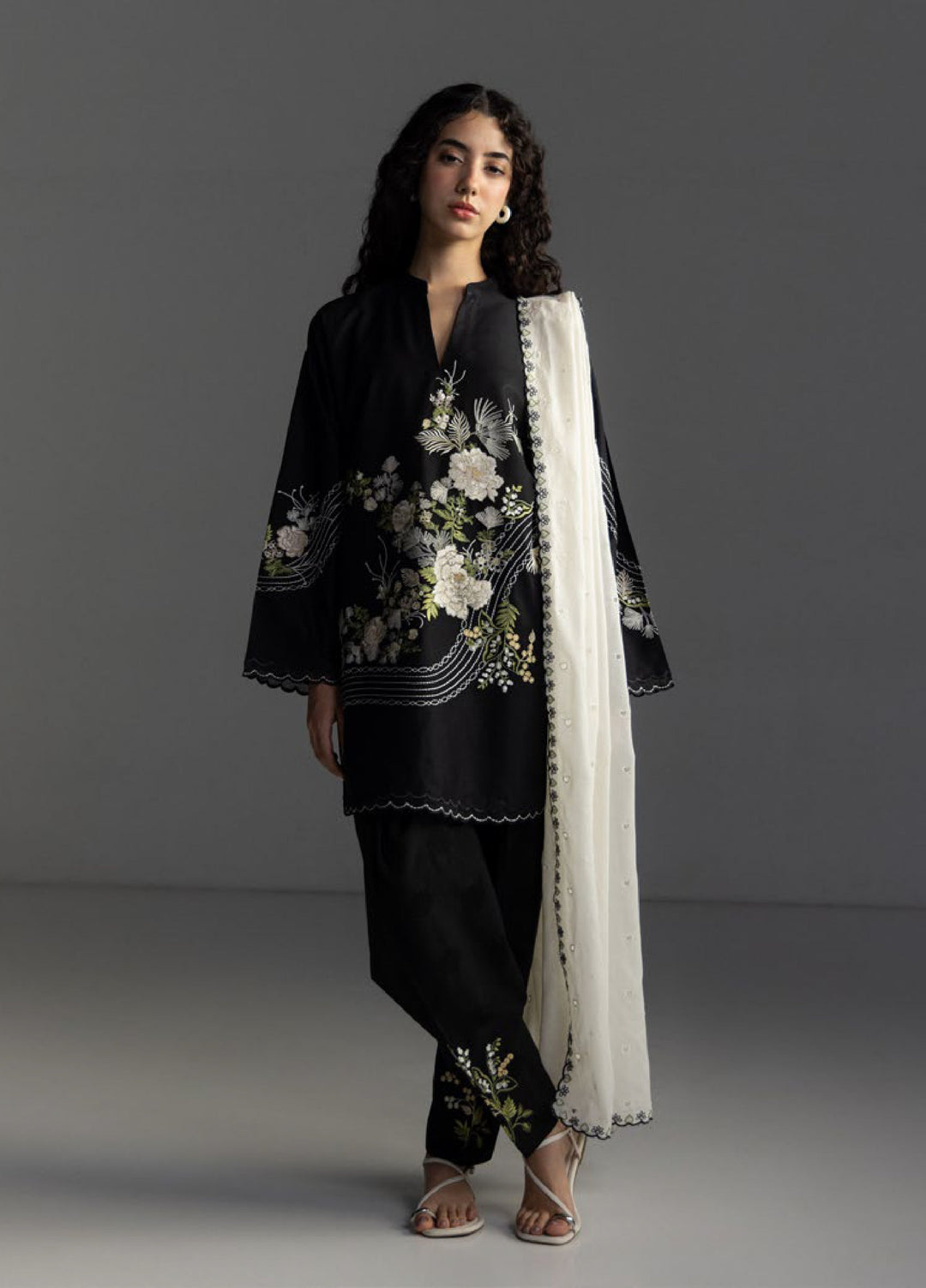 Coco by Zara Shahjahan Unstitched Embroidered Lawn 3 Piece Suit CZS26UL EVIA-9A - Summer Collection
