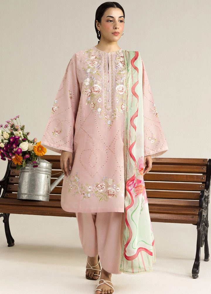 Coco by Zara Shahjahan Unstitched Embroidered Lawn 3 Piece Suit CZS26UCLP LUNE-2B - Eid Collection