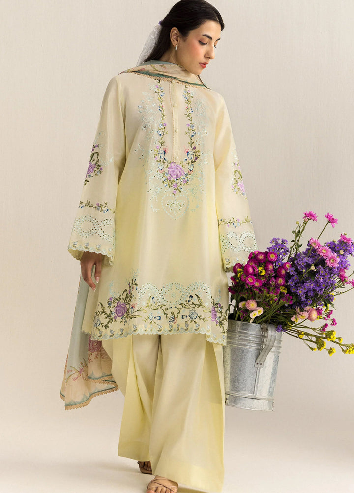 Coco by Zara Shahjahan Unstitched Embroidered Lawn 3 Piece Suit CZS26UCLP KIAN-8A - Eid Collection