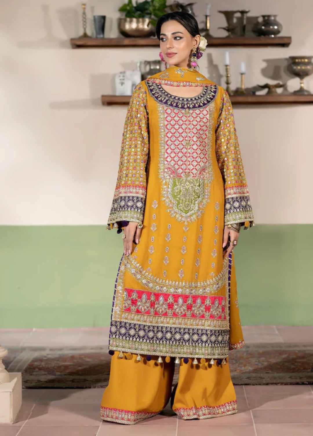 Sahellian by Meerak Women Pret Luxury Chiffon 4 Piece Sahiba - Formals Collection