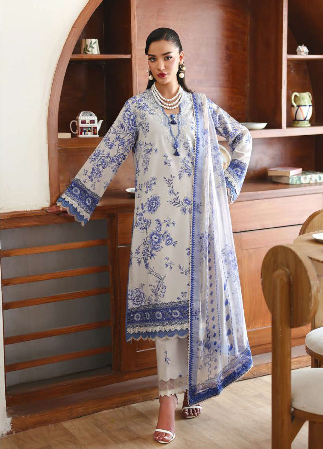 Eclat Garden by Roheenaz Unstitched Printed Lawn 3 Piece Suit RN26UEL Lilac Bloom - Summer Collection