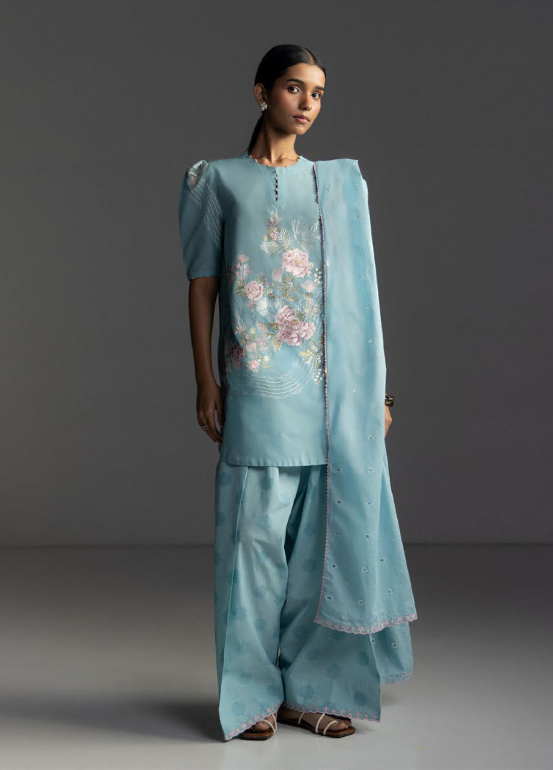 Coco by Zara Shahjahan Unstitched Embroidered Lawn 3 Piece Suit CZS26UL EVIA-9B - Summer Collection