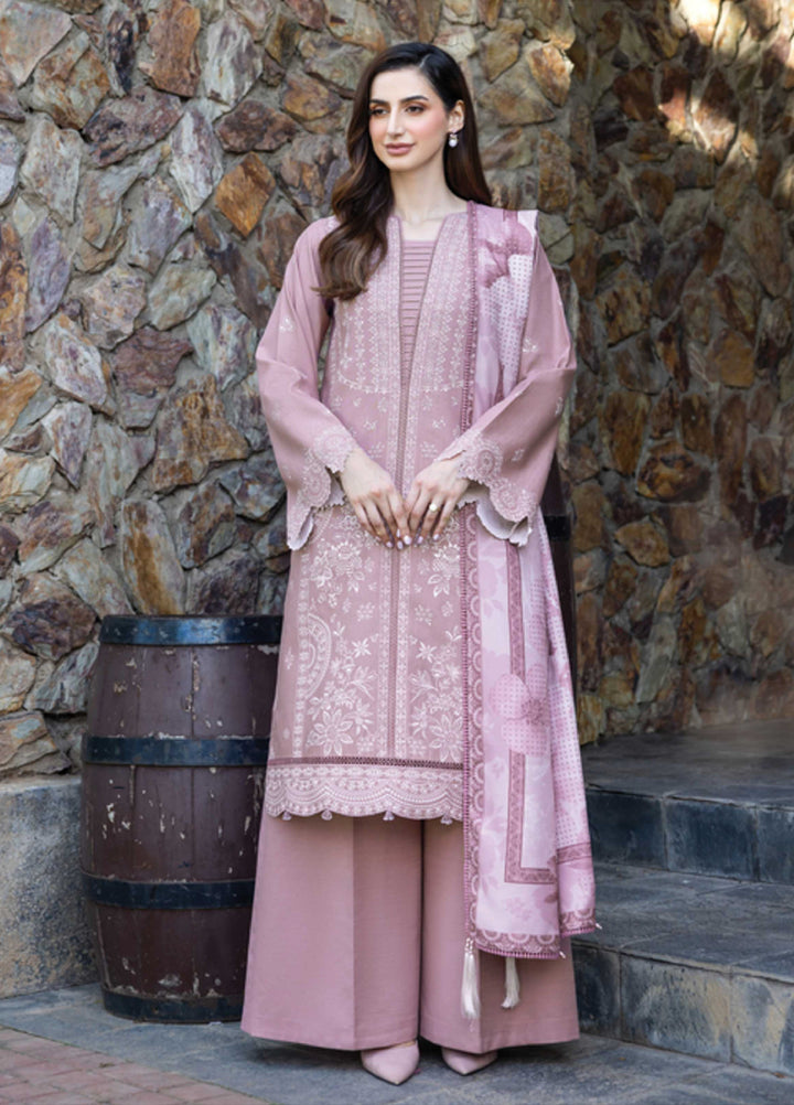 Eminence by Farasha Embroidered Khaddar Suits Unstitched 3 Piece FSH25FW D-06 Blushen - Winter Collection