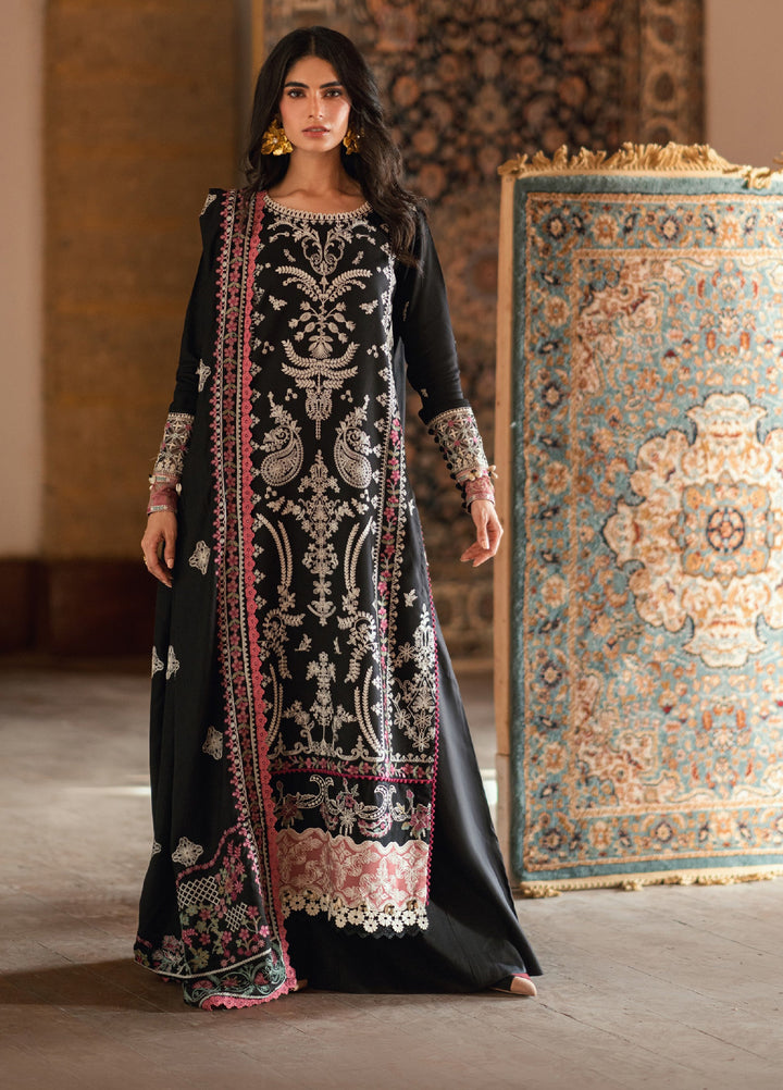 Shades Of Winter by Florent Unstitched Marina Twill Embroidered Suits 3 Piece FL25SW FL-6B - Winter Collection