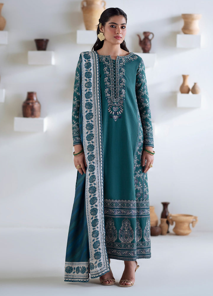 Noore by Freesia Unstitched Khaddar Embroidered Suits 3 Piece FRE25NW FSU-5675 Serina - Winter Collection