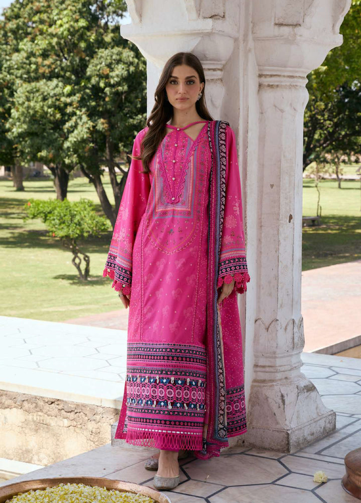 Angan by Kahf Unstitched Printed Lawn 3 Piece Suit KHF26ULA GULNAR KPS-4B - Festive Collection