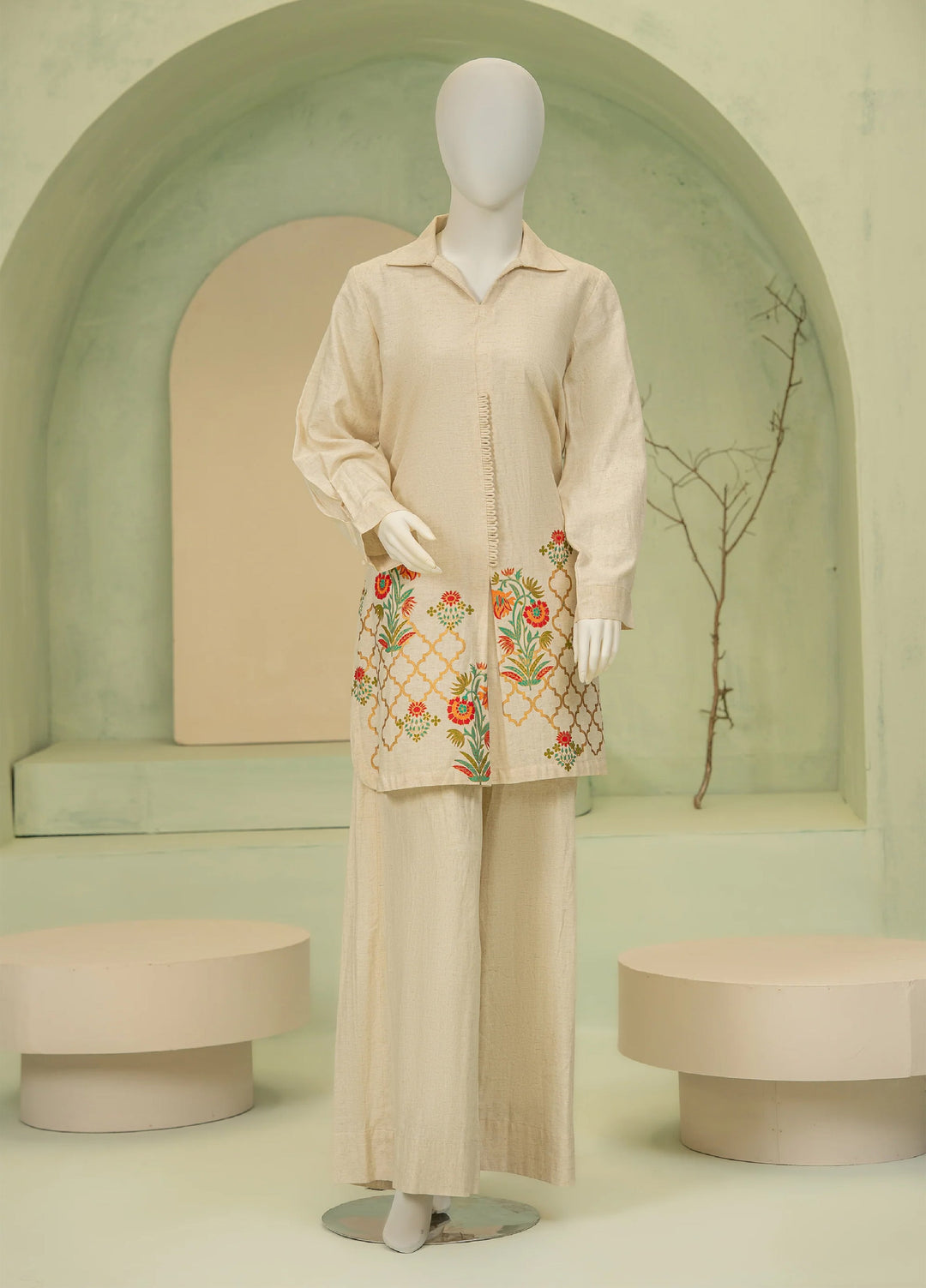 Riley Womens Pret 2 Piece Linen Floral Bunch JL2P - Winter Collection