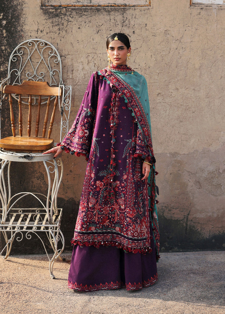 Hussain Rehar Unstitched Karandi Winter Embroidered Suits 3 Piece HRR25K Sultana - Winter Collection