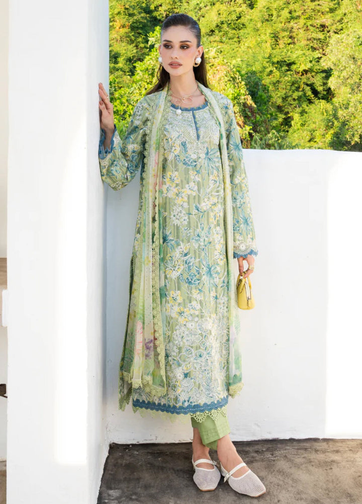 Shezlin Chikankari by Aabyaan Unstitched Embroidered Lawn 3 Piece Suit ABY26USC AZ-12 SOMIYA - Summer Collection