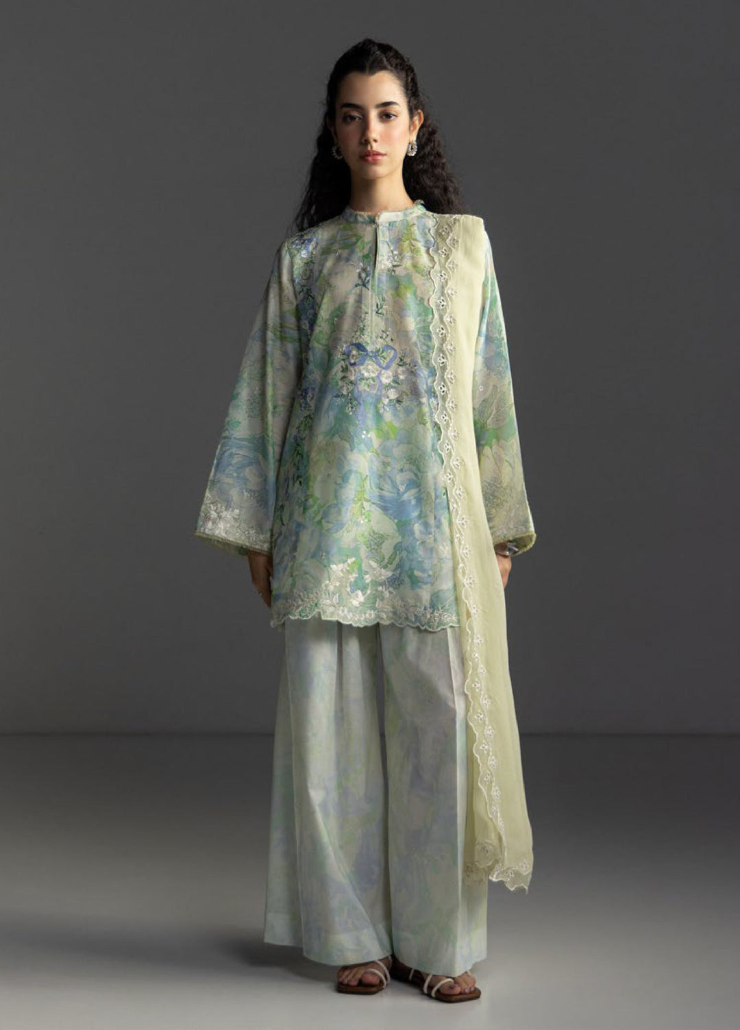 Coco by Zara Shahjahan Unstitched Embroidered Lawn 3 Piece Suit CZS26UL AIRA-6A - Summer Collection