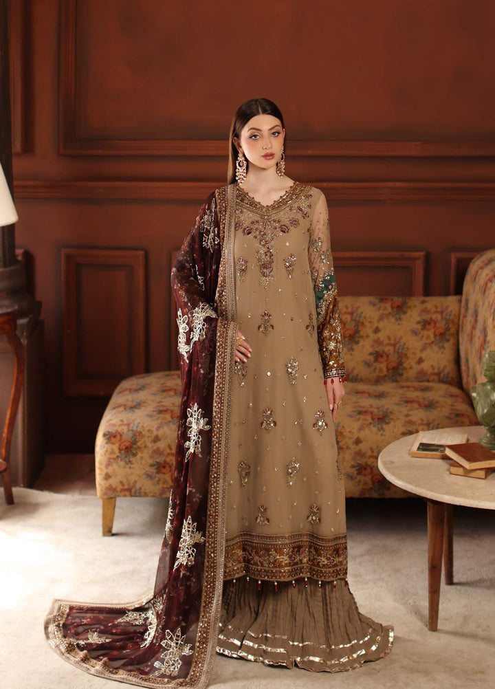 Alfaaz By Nureh Festive Unstitched Chiffon Embroidered 3 Piece Suits NU25AF NL-91 - Festive Collection