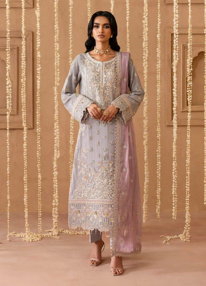 Shehrzadi by Emaan Adeel Unstitched Embroidered Chiffon 3 peice EA25SC Mahyam - Formals Collection